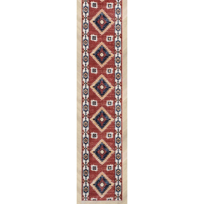 Custom Size Runner Lea Southwestern Red Choose Your Width x Choose Your Length Hallway Runner Rug Well Woven