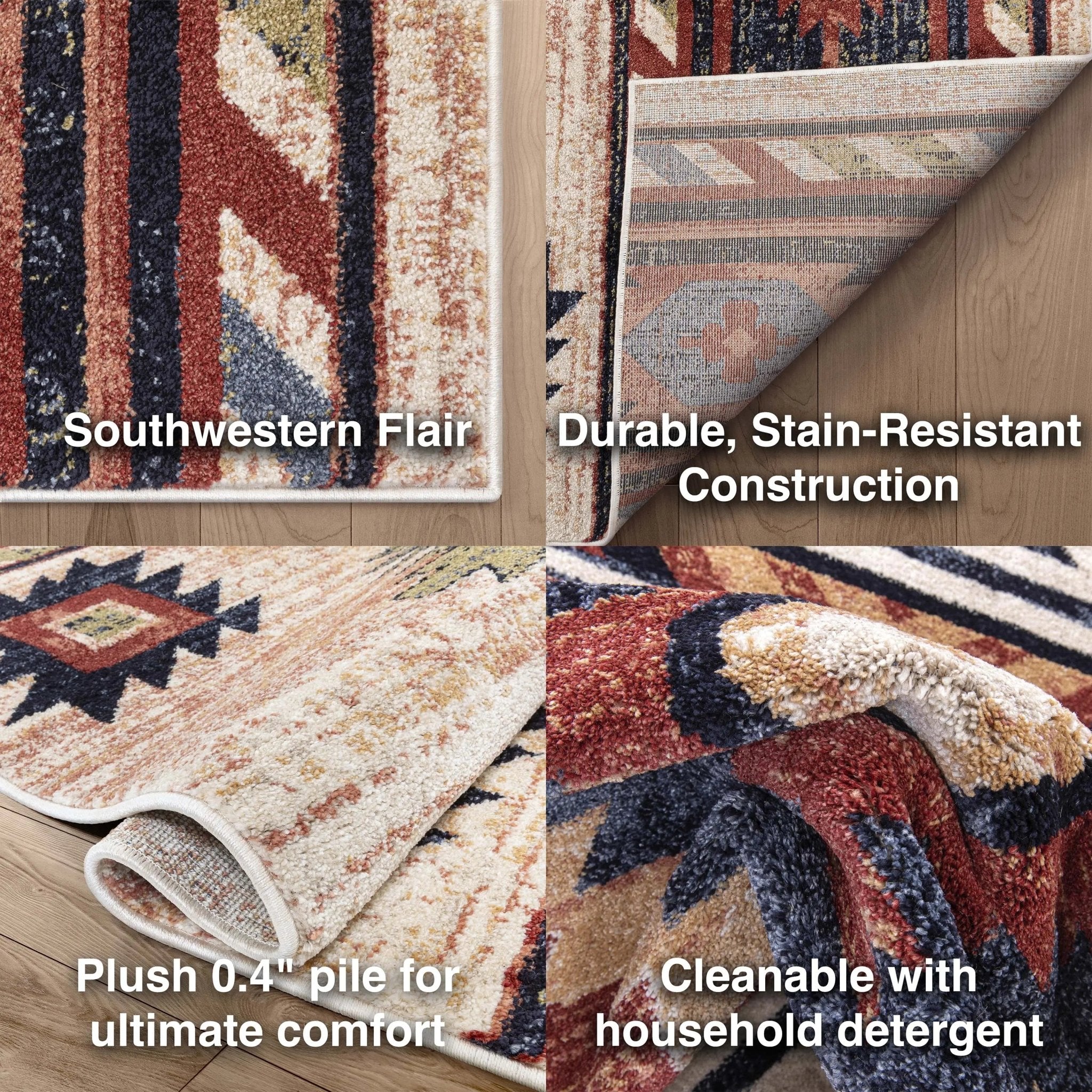 Custom Size Runner Lea Southwestern Tribal Ivory Choose Your Width x Choose Your Length Hallway Runner Rug Well Woven