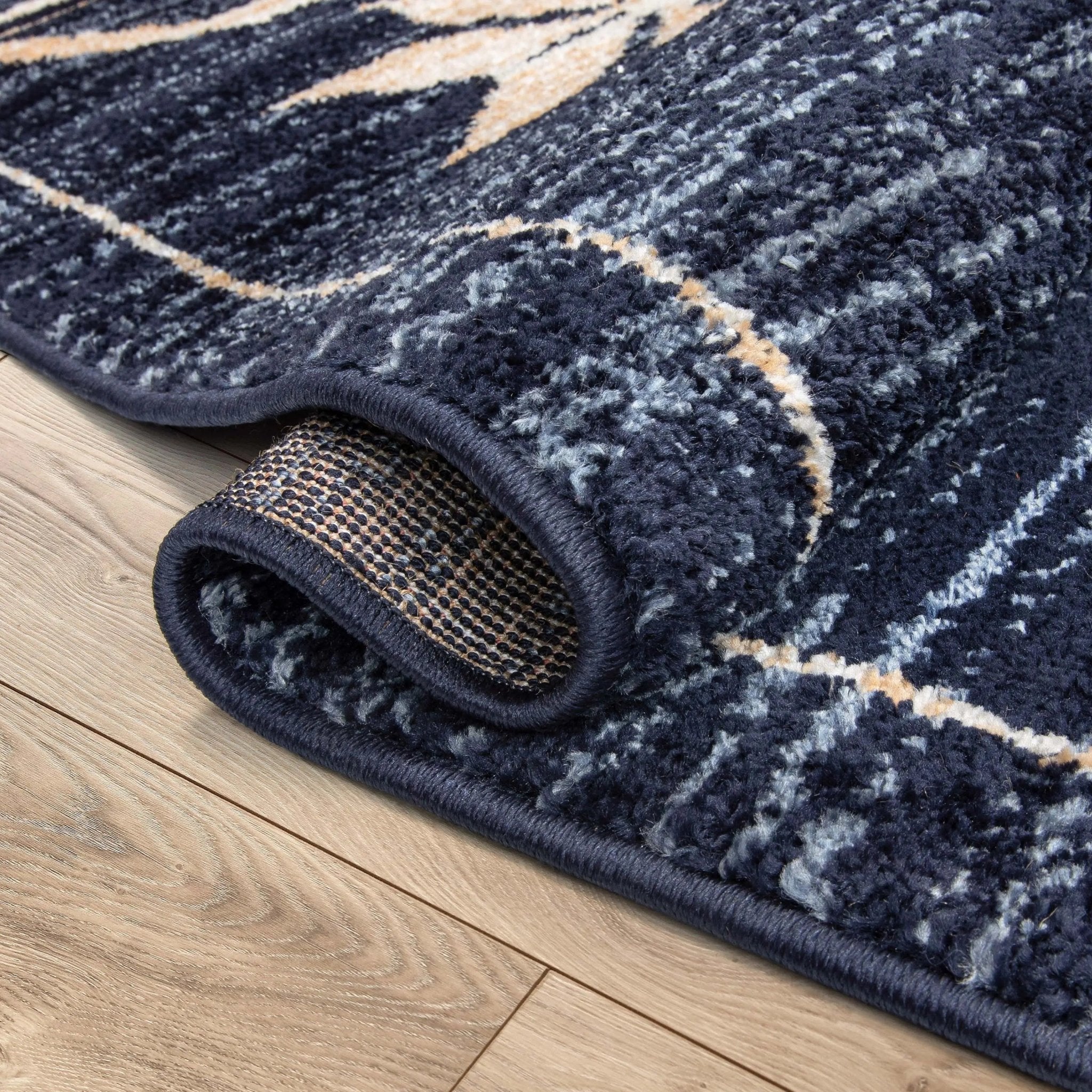 Tulsa Canton Southwestern Tribal Bohemian Blue Area Rug TU-124