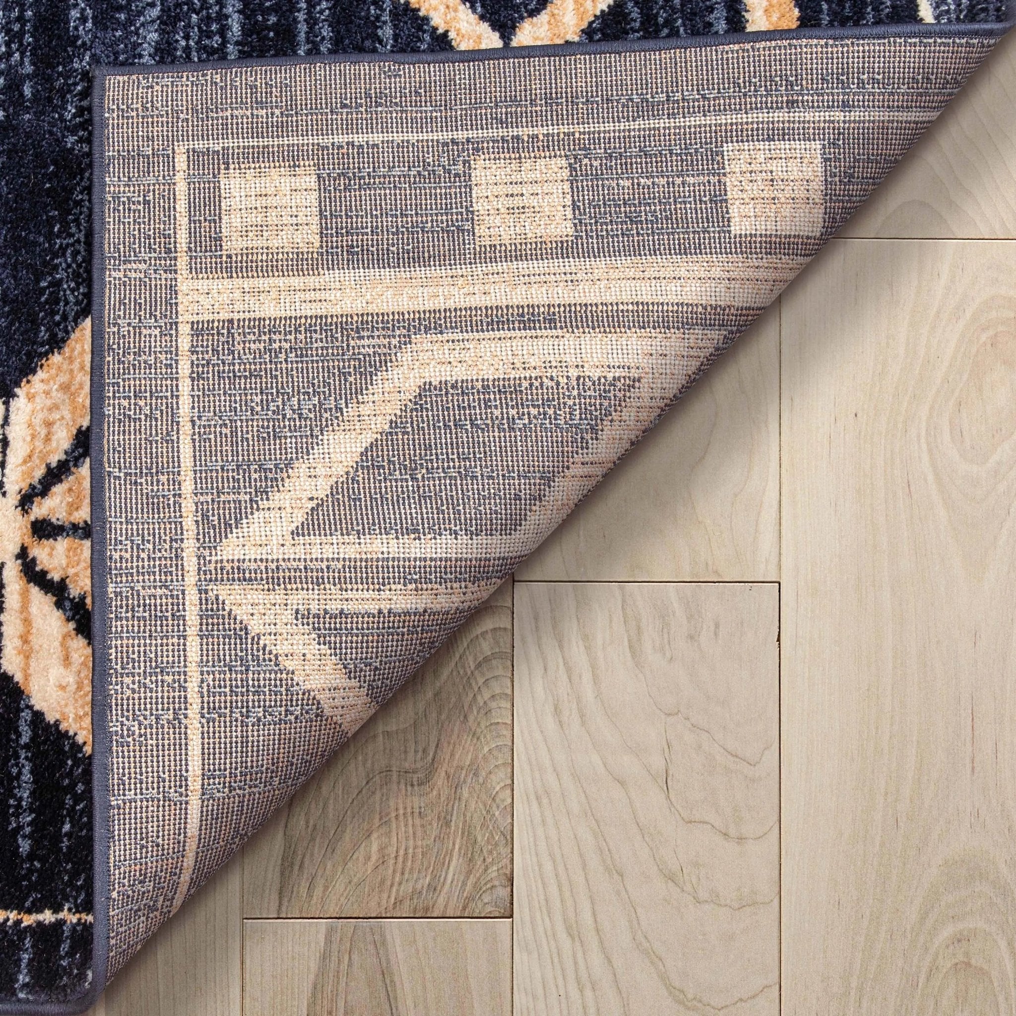 Canton Southwestern Tribal Bohemian Blue Rug Well Woven