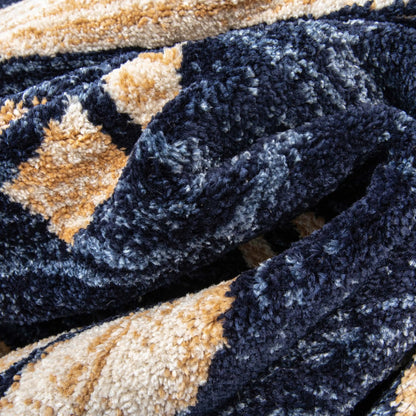 Canton Southwestern Tribal Bohemian Blue Rug Well Woven