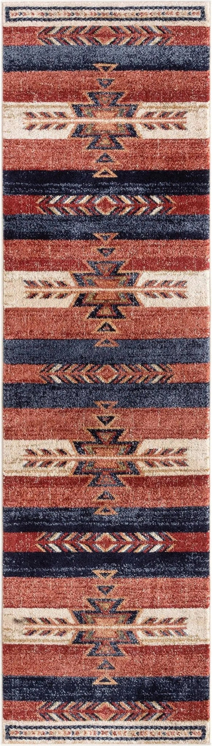 Dustin Southwestern Tribal Medallion Crimson Rug Well Woven