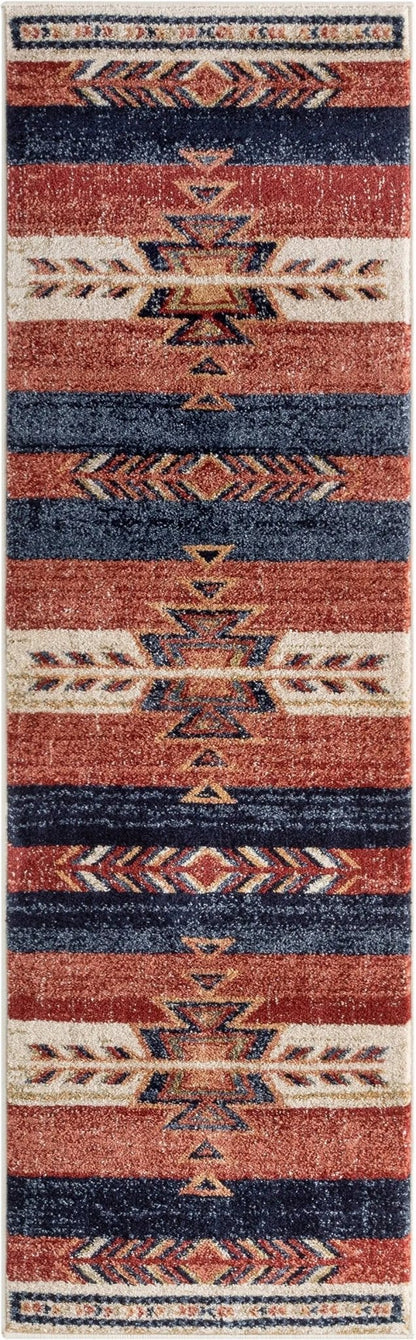 Dustin Southwestern Tribal Medallion Crimson Rug Well Woven