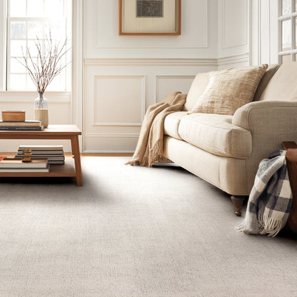 VEL-02 Well Woven Velluto Como Ivory Living Room Scene