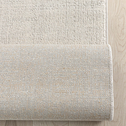 Custom Size Hallway & Stair Runner - Como Ivory Choose Your Width x Choose Your Runner Length- Made to Order Runner - Ultra-Soft,  Tweed Tonal Colors - Looped Pile Well Woven
