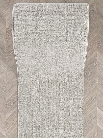 Custom Size Hallway & Stair Runner - Como Ivory Choose Your Width x Choose Your Runner Length- Made to Order Runner - Ultra-Soft,  Tweed Tonal Colors - Looped Pile Well Woven