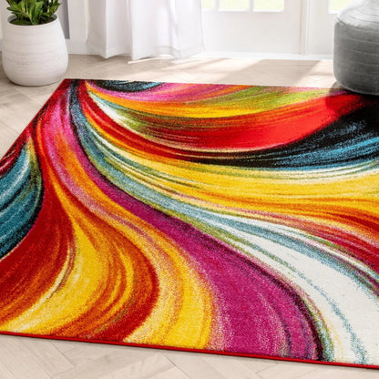 Pleasure Multi Modern Bright Rug Well Woven