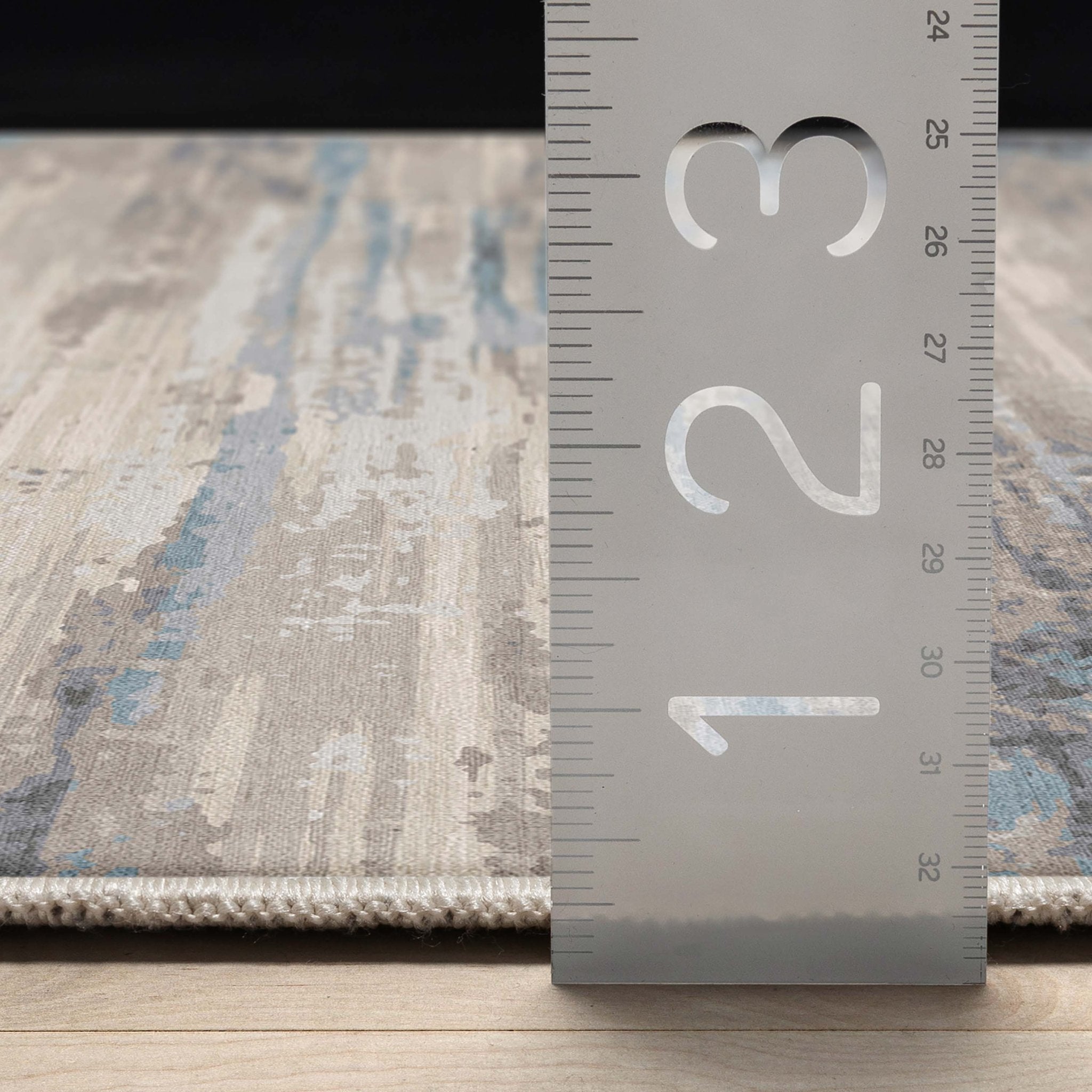 Tuscany Abstract Brushstroke Beige Blue Flatweave Rug Well Woven