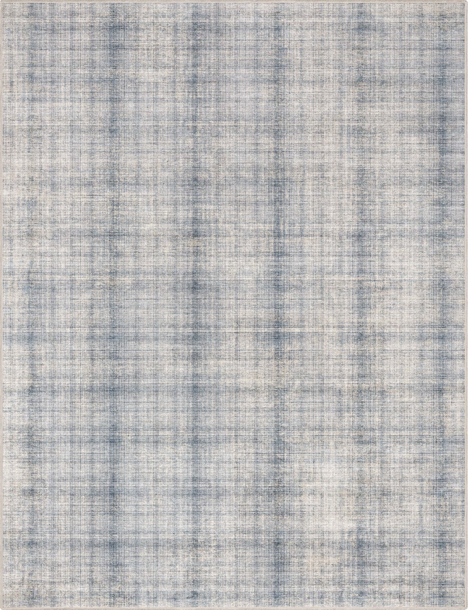 Rio Abstract Plaid Blue Cream Flatweave Rug Well Woven