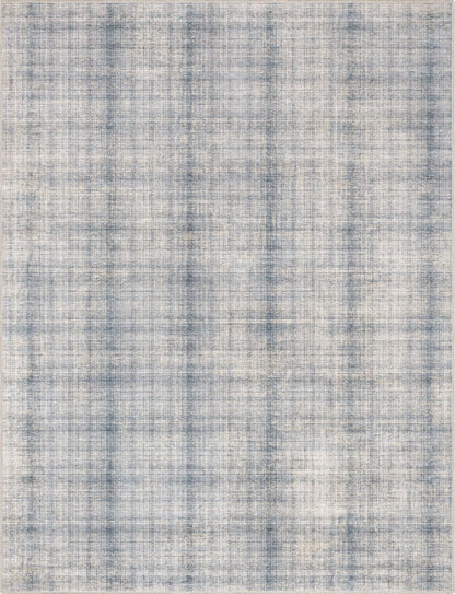 Rio Abstract Plaid Blue Cream Flatweave Rug Well Woven