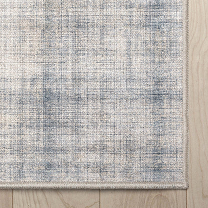 Rio Abstract Plaid Blue Cream Flatweave Rug Well Woven