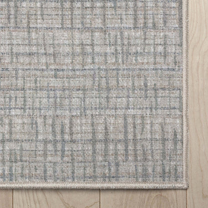 Bali Abstract Plaid Beige Flatweave Rug Well Woven