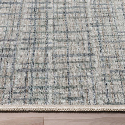 Bali Abstract Plaid Beige Flatweave Rug Well Woven