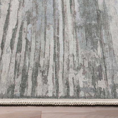 Havana Abstract Geometric Lines Beige Blue Flatweave Rug Well Woven