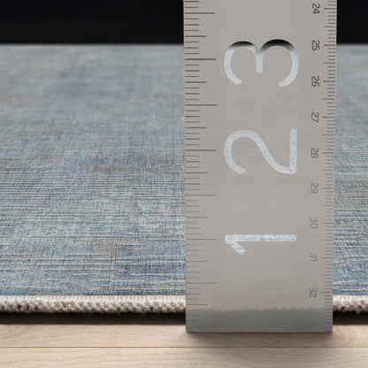 Acropolis Abstract Geometric Lines Blue Flatweave Rug Well Woven