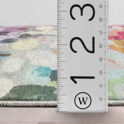 Apollo Galets d’Aquarelle – Abstract Watercolor & Pebble Flat Woven Multicolor Rug Well Woven