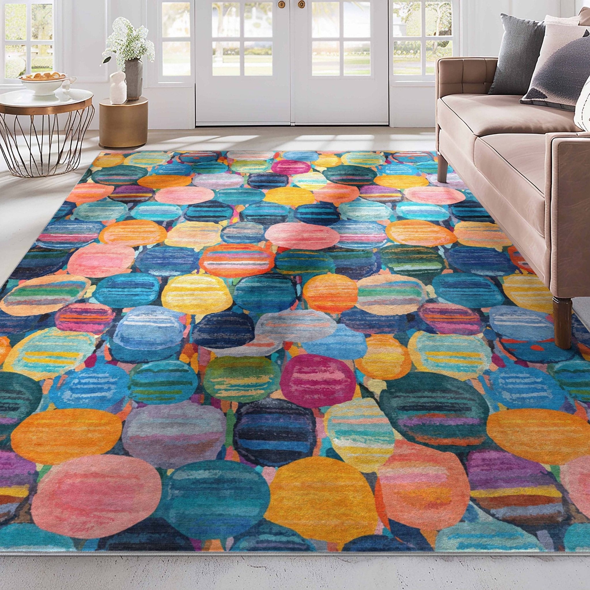 Apollo Nuances Rivières – Soft Watercolor & Pebble Multicolor Rug Well Woven