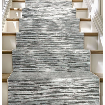 Custom Size Runner Modern Striations Almond Blush Choose Your Width x Choose Your Length Hallway Runner Rug Well Woven