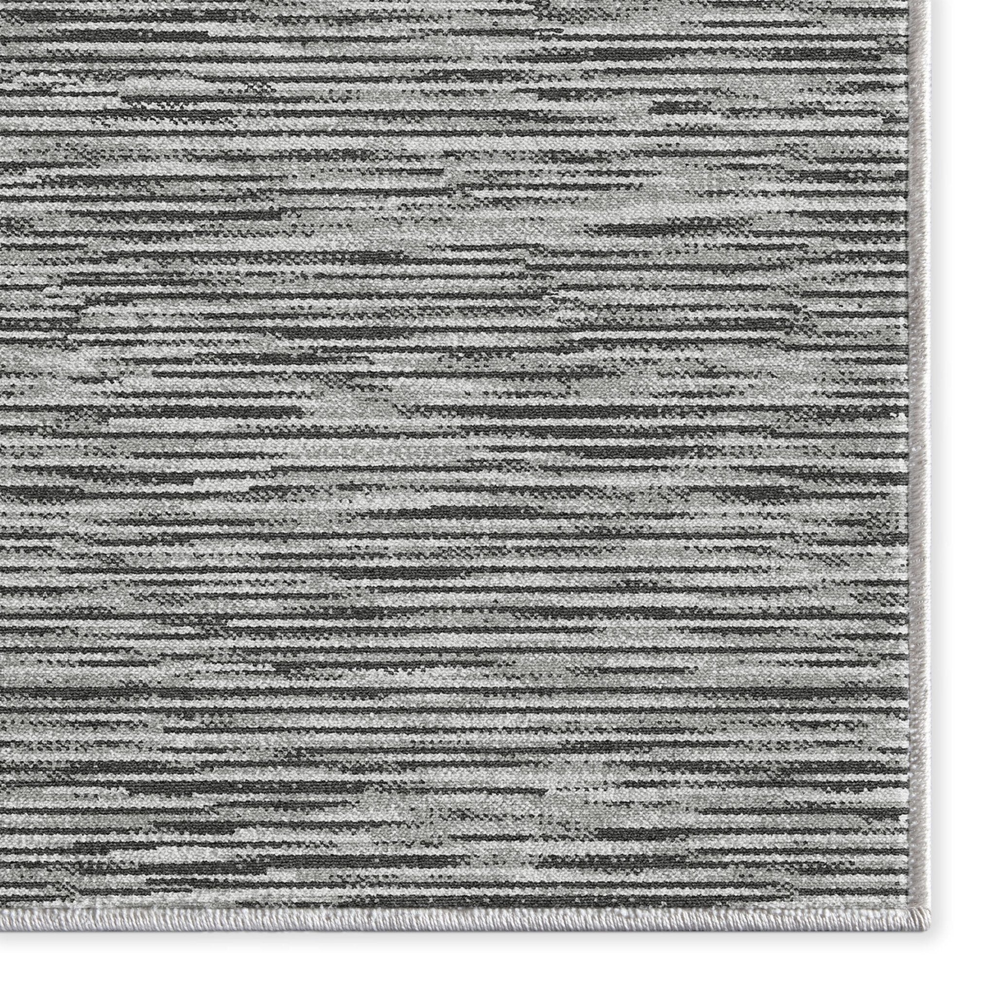 Custom Size Runner Striations Modern Striped Fogstone Pewter Choose Your Width x Choose Your Length Hallway Runner Rug Well Woven