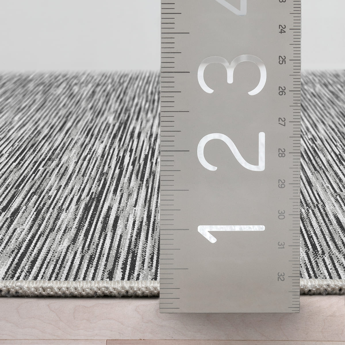 Custom Size Runner Striations Modern Striped Fogstone Pewter Choose Your Width x Choose Your Length Hallway Runner Rug Well Woven