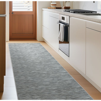 Custom Size Runner Striations Modern Striped Fogstone Pewter Choose Your Width x Choose Your Length Hallway Runner Rug Well Woven