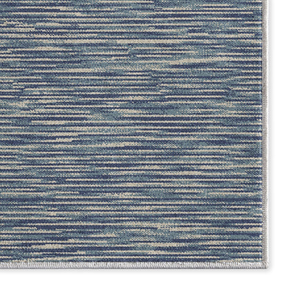 Custom Size Runner Striations Modern Striped Blue Fog Choose Your Width x Choose Your Length Hallway Runner Rug Well Woven