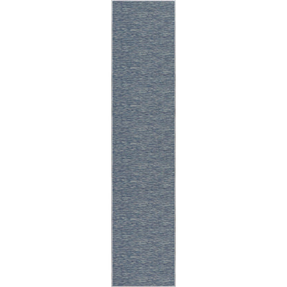 Custom Size Runner Striations Modern Striped Blue Fog Choose Your Width x Choose Your Length Hallway Runner Rug Well Woven