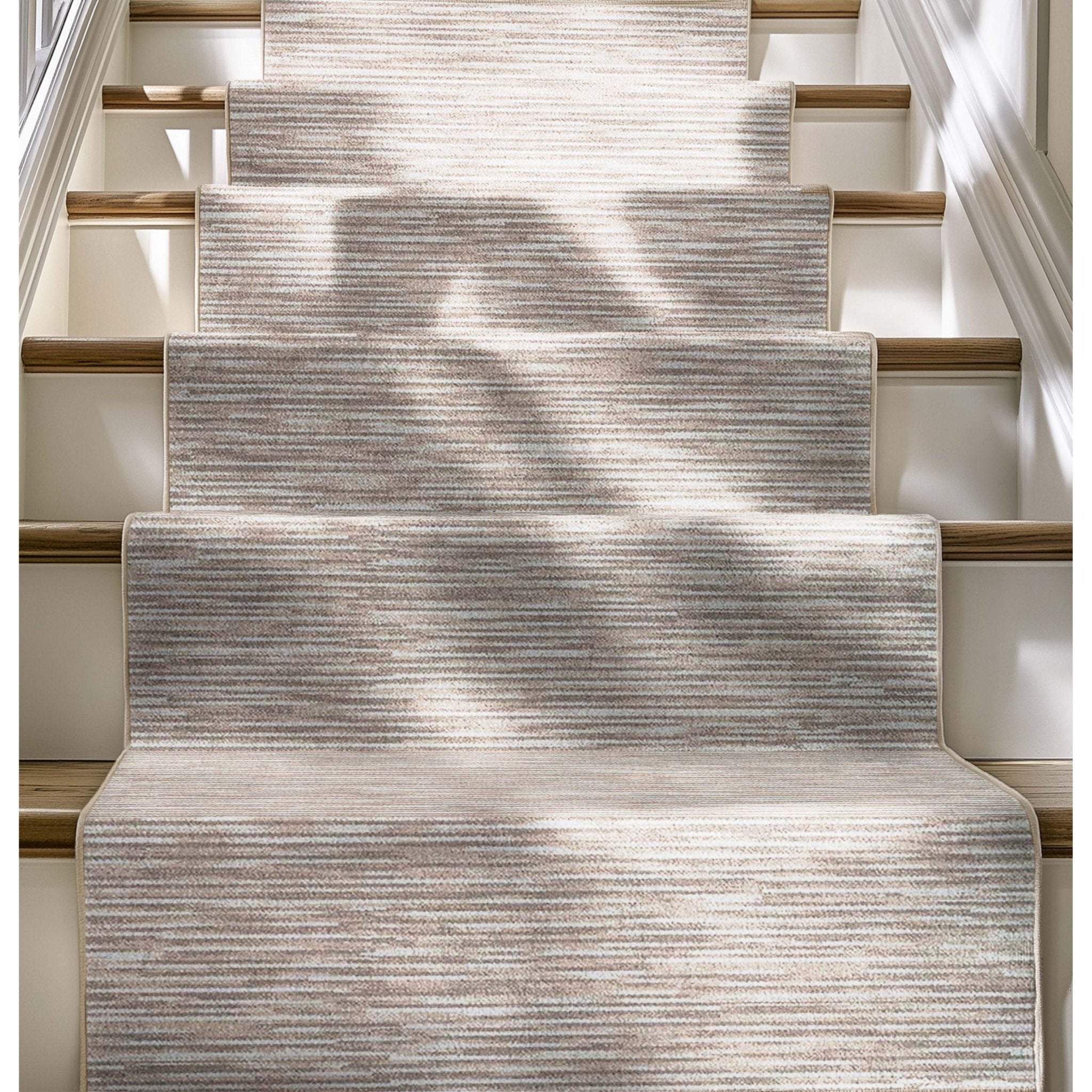 Custom Size Runner Striations Modern Striped Sandstone Elegance Choose Your Width x Choose Your Length Hallway Runner Rug Well Woven