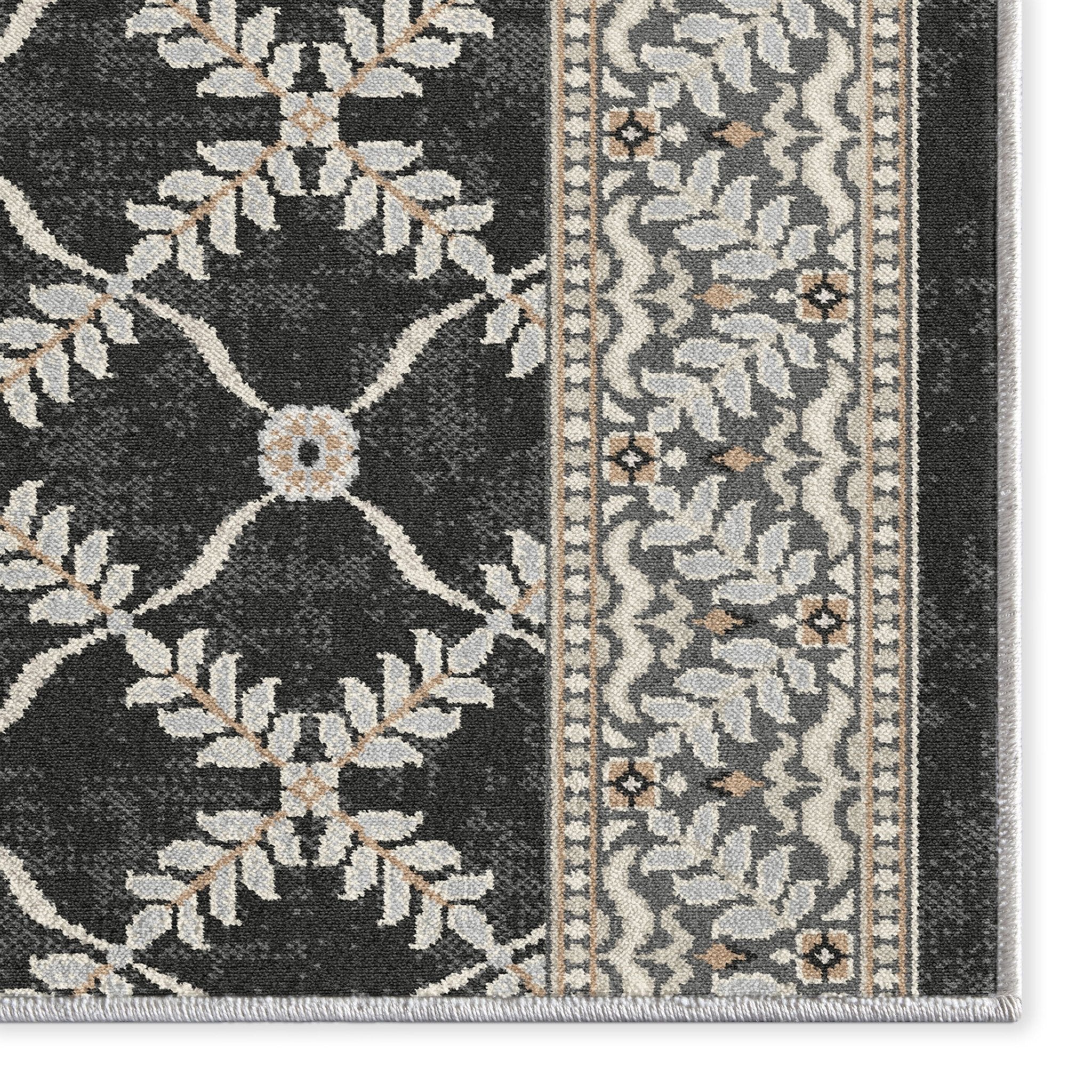 Custom Size Runner Regency Lattice Midnight Ash Choose Your Width x Choose Your Length Hallway Runner Rug Well Woven