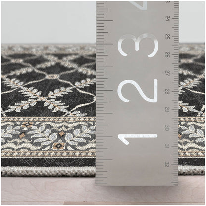 Custom Size Runner Regency Lattice Midnight Ash Choose Your Width x Choose Your Length Hallway Runner Rug Well Woven