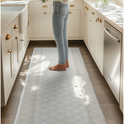 Custom Size Runner Regency Lattice Pearly Haven Choose Your Width x Choose Your Length Hallway Runner Rug Well Woven