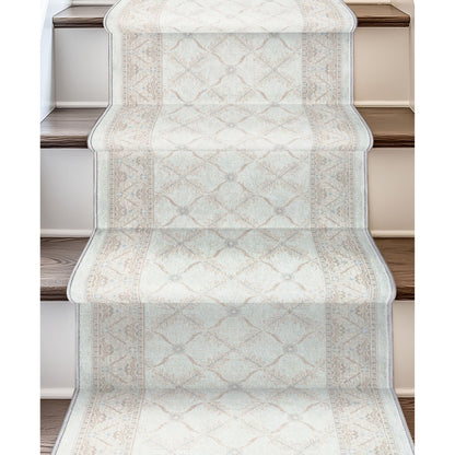 Custom Size Runner Regency Lattice Pearly Haven Choose Your Width x Choose Your Length Hallway Runner Rug Well Woven