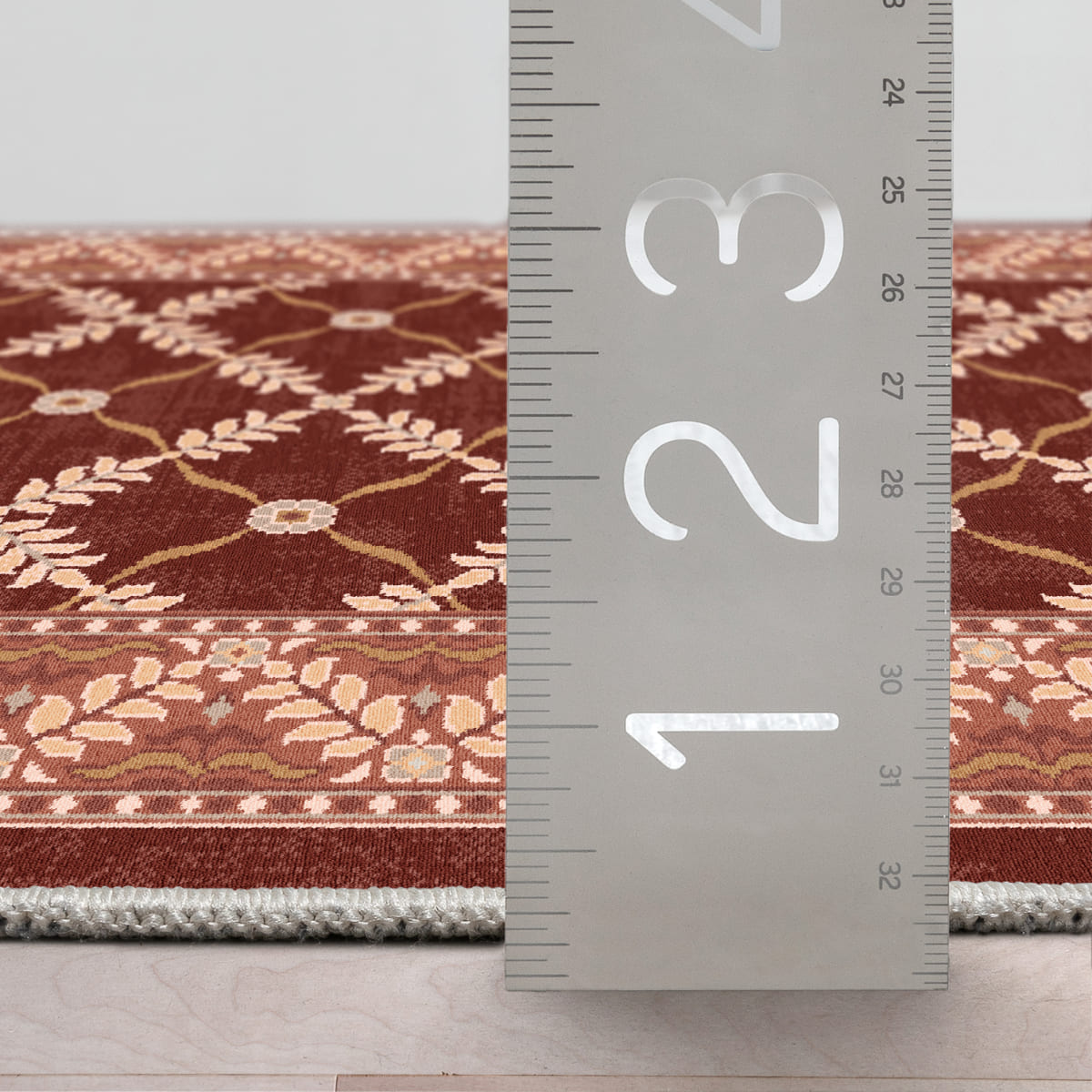 Custom Size Runner Regency Lattice Ruby Ember Choose Your Width x Choose Your Length Hallway Runner Rug Well Woven