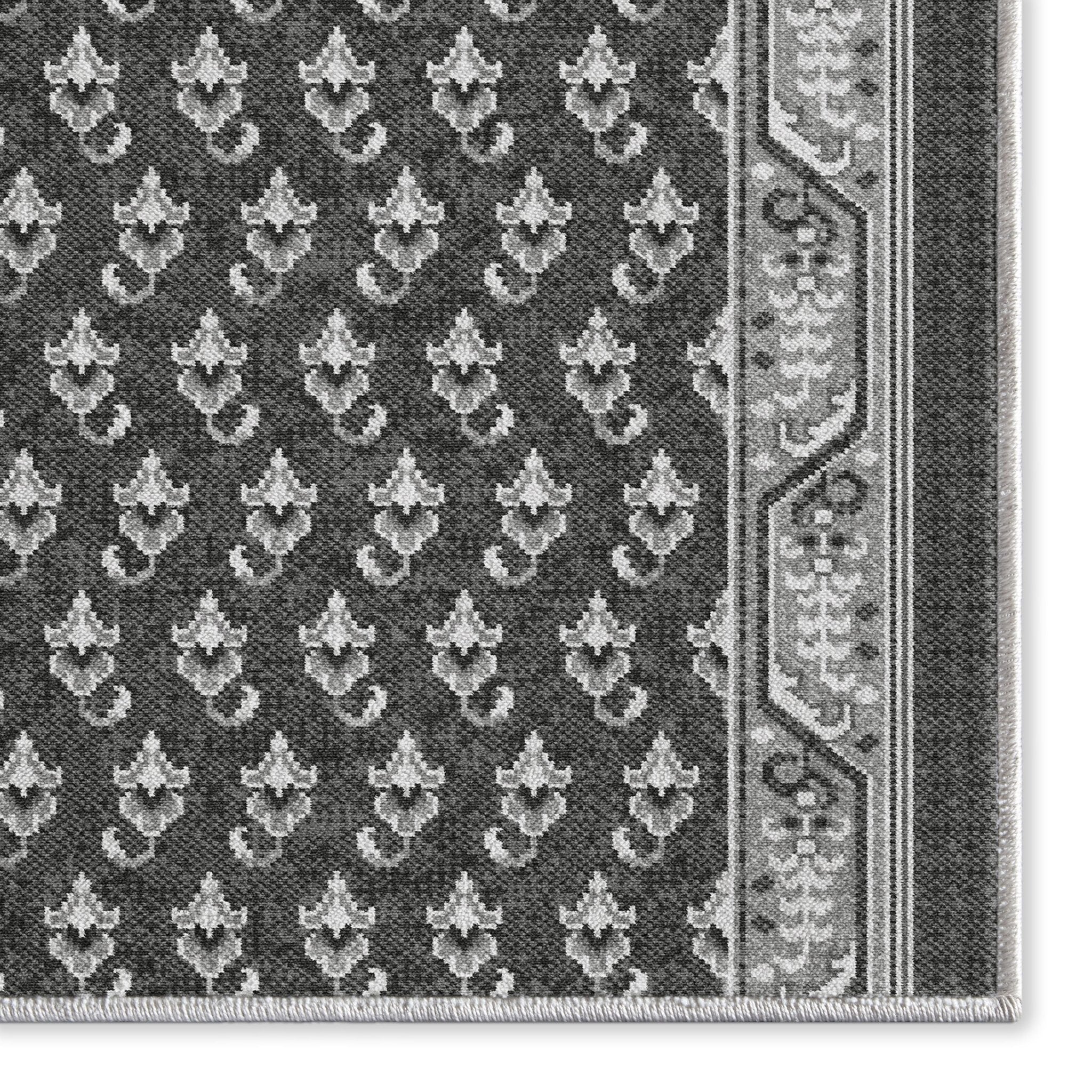 Custom Size Runner Windsor Diamond Midnight Ash Choose Your Width x Choose Your Length Hallway Runner Rug Well Woven