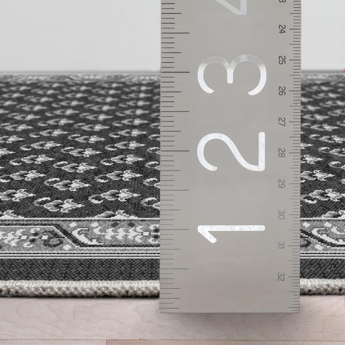 Custom Size Runner Windsor Diamond Midnight Ash Choose Your Width x Choose Your Length Hallway Runner Rug Well Woven