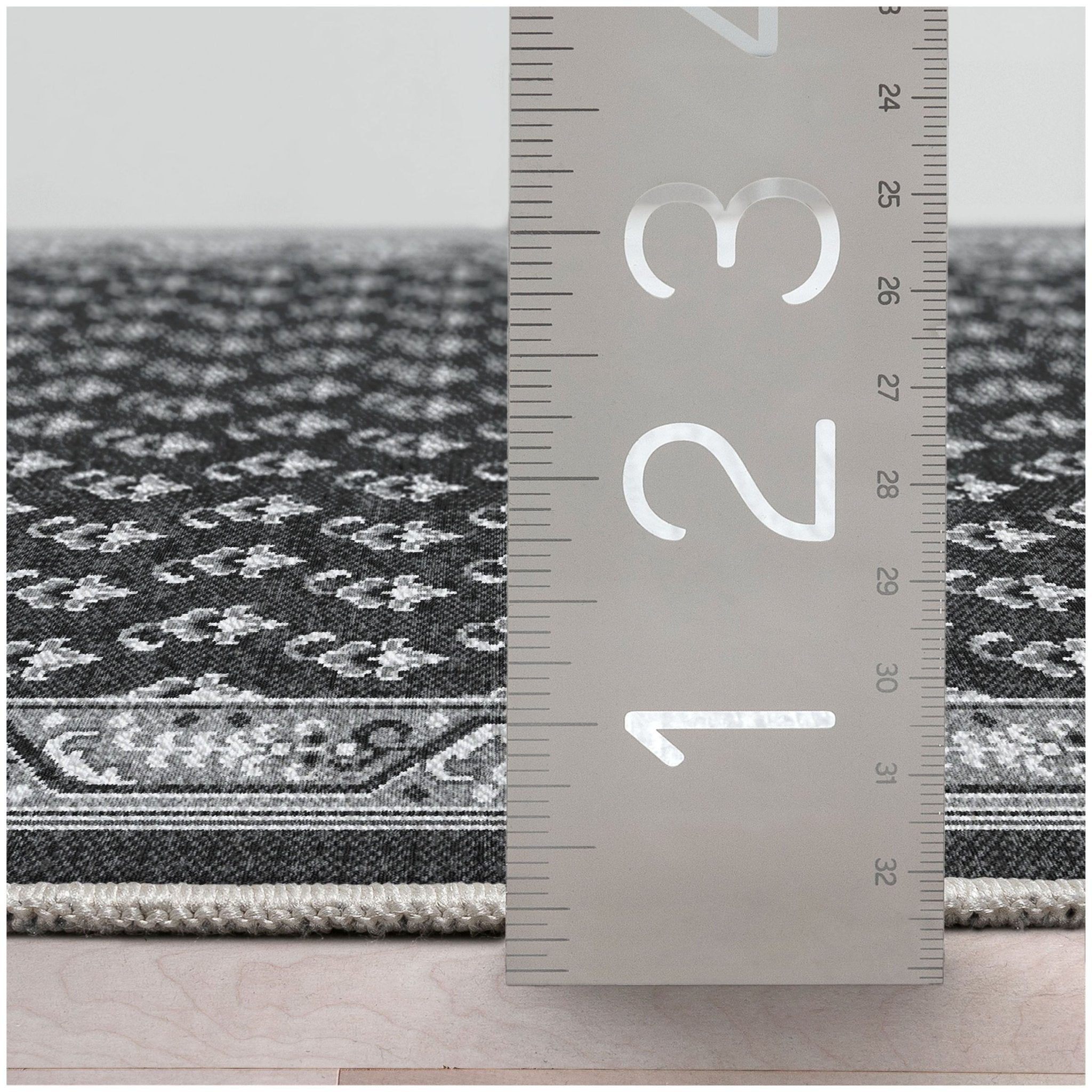 Custom Size Runner Windsor Diamond Midnight Ash Choose Your Width x Choose Your Length Hallway Runner Rug Well Woven