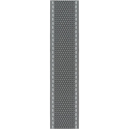 Custom Size Runner Windsor Diamond Midnight Ash Choose Your Width x Choose Your Length Hallway Runner Rug Well Woven