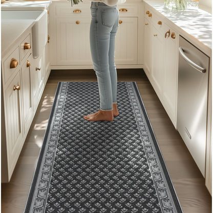 Custom Size Runner Windsor Diamond Midnight Ash Choose Your Width x Choose Your Length Hallway Runner Rug Well Woven