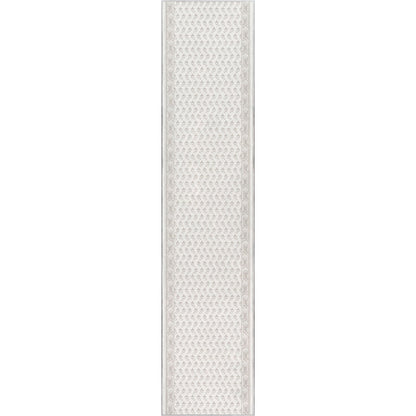 Custom Size Runner Windsor Diamond Frosted Linen Choose Your Width x Choose Your Length Hallway Runner Rug Well Woven