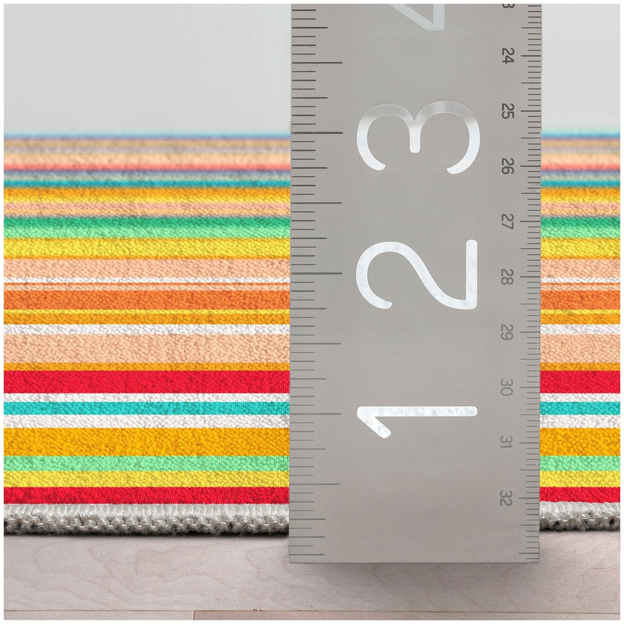 Custom Size Runner Seabreeze Lines Modern Multi Choose Your Width x Choose Your Length Hallway Runner Rug Well Woven