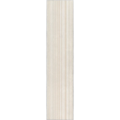 Custom Size Runner Seabreeze Lines Modern Moonlit Ivory Choose Your Width x Choose Your Length Hallway Runner Rug Well Woven