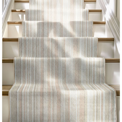 Custom Size Runner Seabreeze Lines Modern Moonlit Ivory Choose Your Width x Choose Your Length Hallway Runner Rug Well Woven
