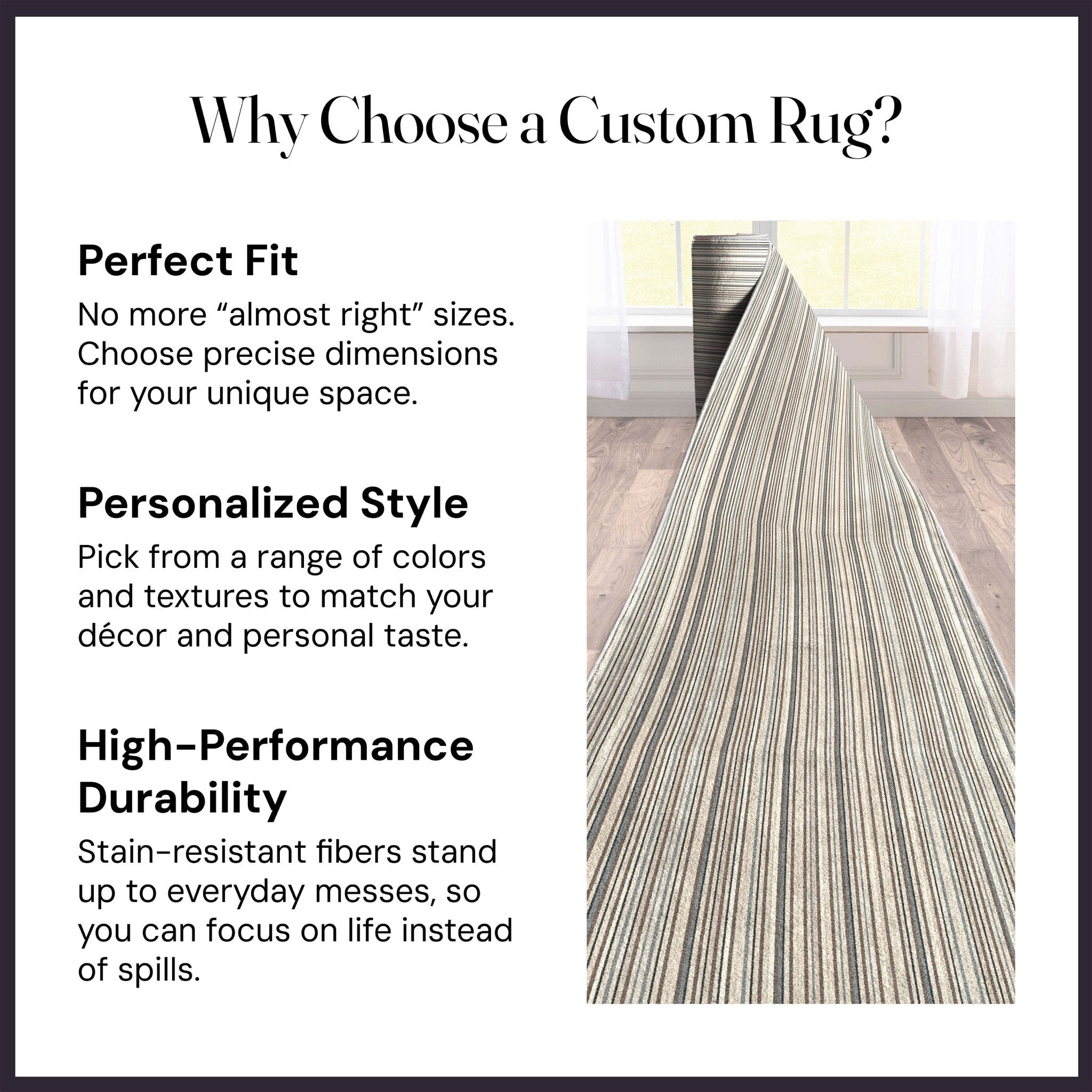 Custom Size Runner Seabreeze Lines Modern Cocoa Ridge Choose Your Width x Choose Your Length Hallway Runner Rug Well Woven