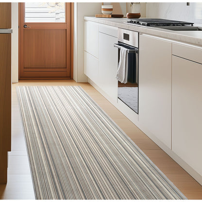 Custom Size Runner Seabreeze Lines Modern Cocoa Ridge Choose Your Width x Choose Your Length Hallway Runner Rug Well Woven