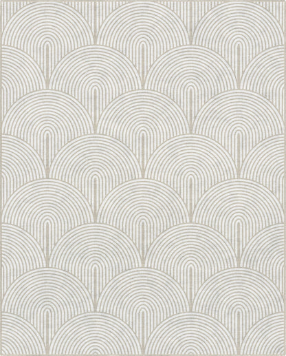 Apollo Echo Arch Pattern Beige Flatwoven Rug – Easy Clean & Durable Well Woven