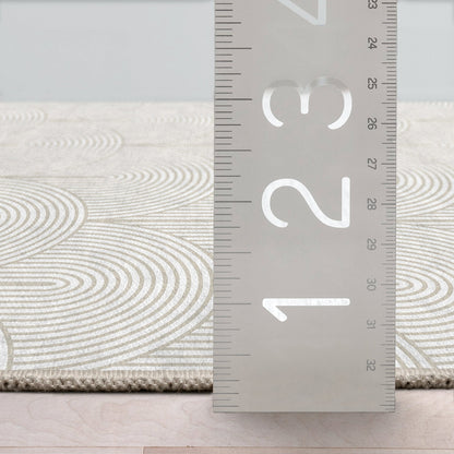 Apollo Echo Arch Pattern Beige Flatwoven Rug – Easy Clean & Durable Well Woven