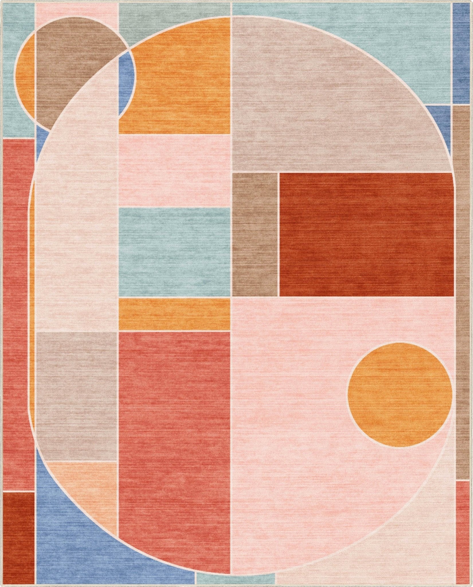 Apollo Essence Multi-Color Pastel Geometric Rug Stain-Resistant & Easy to Clean Well Woven