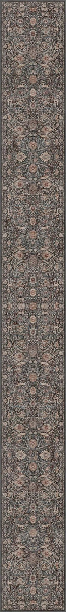 Liana Vintage Oriental Charcoal Grey Flat-Weave Rug Well Woven