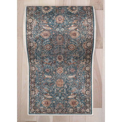 Custom Size Runner Liana Vintage Persian Oriental Teal Choose Your Width x Choose Your Length Hallway Runner Rug Well Woven