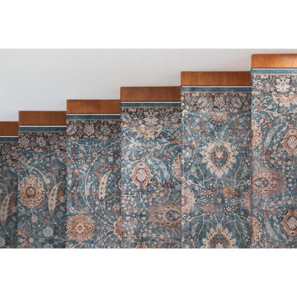 Custom Size Runner Liana Vintage Persian Oriental Teal Choose Your Width x Choose Your Length Hallway Runner Rug Well Woven